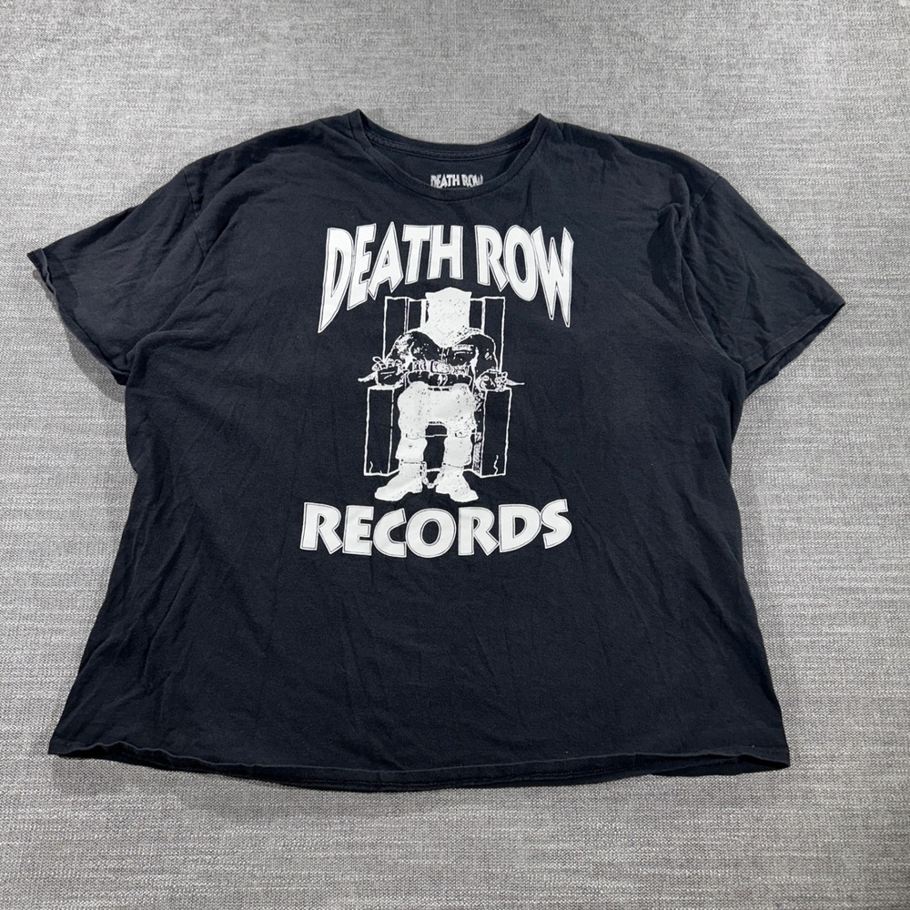 Death Row Records Graphic T-Shirt Mens 2X‎ Black Good Electric Chair Logo Tee